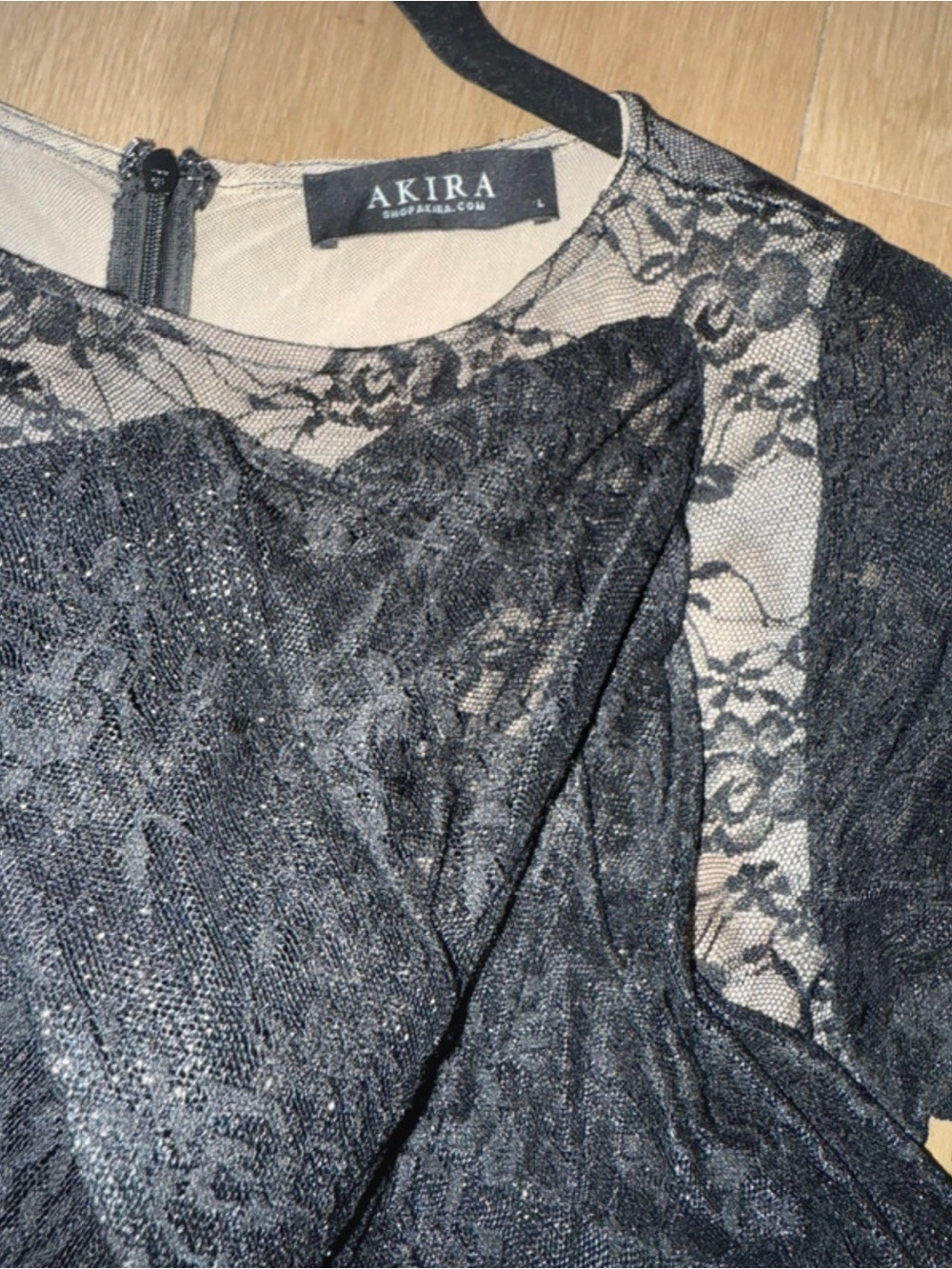 Akira Black Lace Ruffle Jumpsuit - Picture 3 of 4